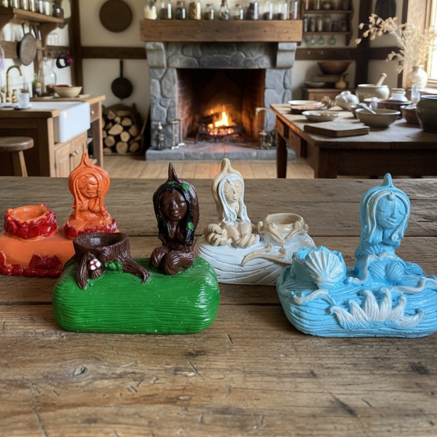 Kit Porta Velas Elementos