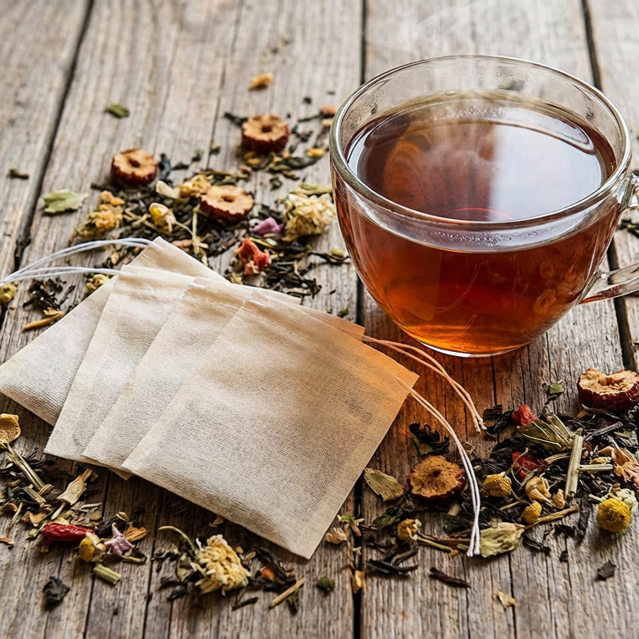 Sachês biodegradáveis para Chá