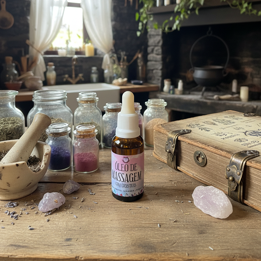 Óleo de Massagem com cristais