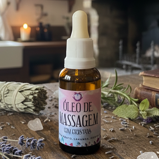 Óleo de Massagem com cristais
