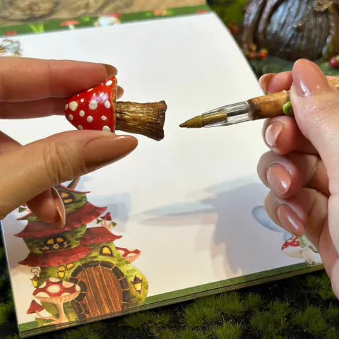 Kit Fada e Gnomo (Caneta + Bloco de Notas)