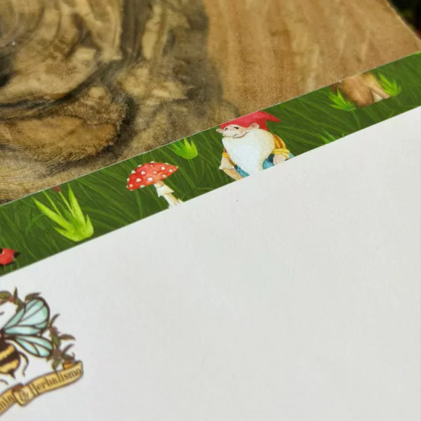 Kit Fada e Gnomo (Caneta + Bloco de Notas)